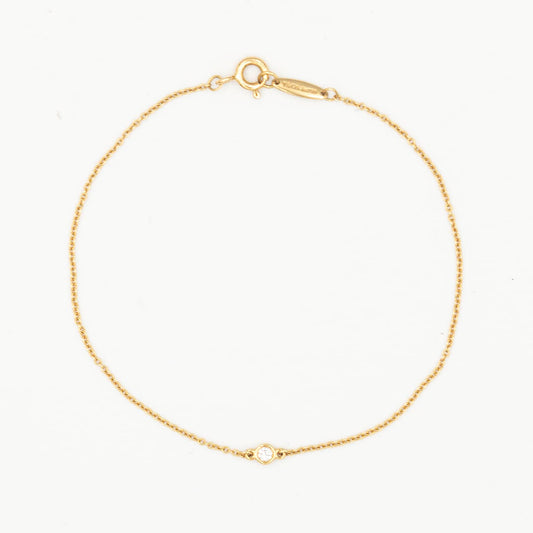 ティファニー ダイヤモンド バイザヤード ブレスレット 18.6cm 18K