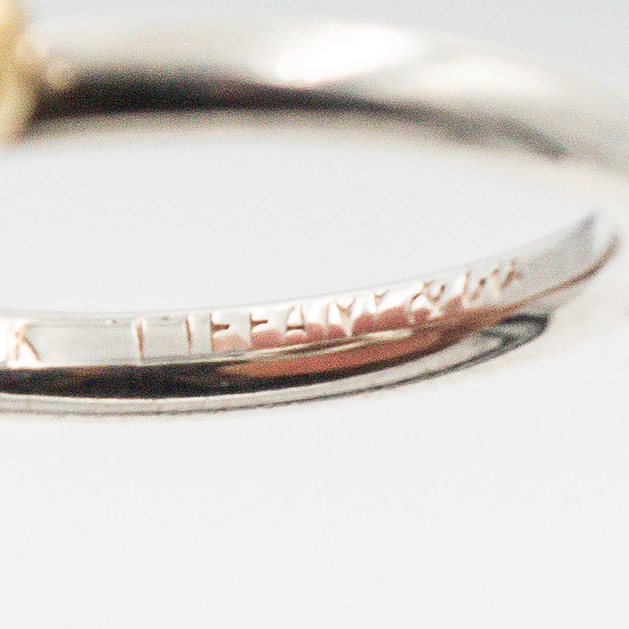 ヴィンテージ ティファニー ラブノット リング シルバー 18K コンビ 1990's 刻印