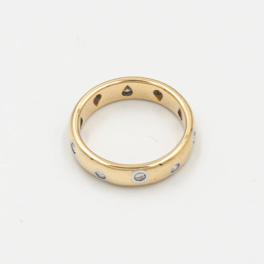 ヴィンテージ ティファニー ドッツ リング 8号 18K Pt950 ダイヤモンド