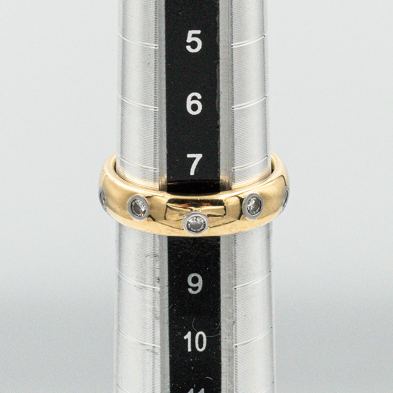ヴィンテージ ティファニー ドッツ リング 8号 18K Pt950 ダイヤモンド