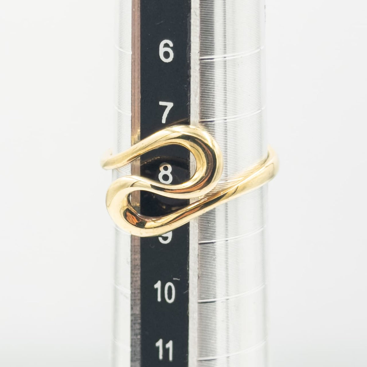 ヴィンテージ ティファニー エルサ・ぺレッティ オープンウェーブ リング 8号 18K