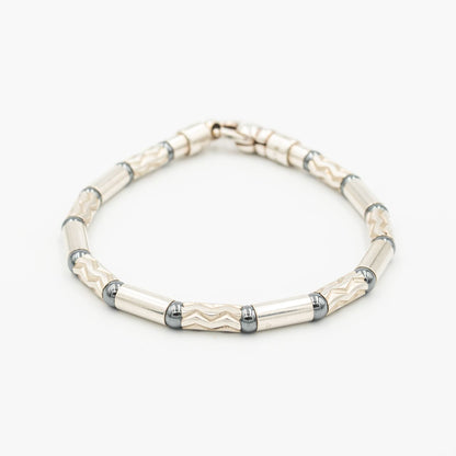 ティファニー エッチド ブレスレット アズテック ジグザグ ヘマタイト