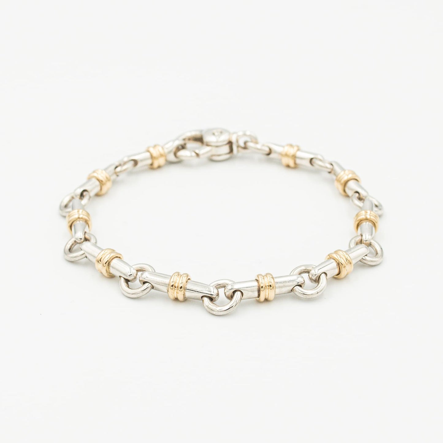 ヴィンテージ ティファニー ブライドル リンク ブレスレット シルバー 18K コンビ 1990's