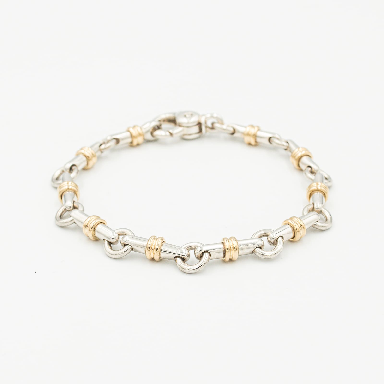 ヴィンテージ ティファニー ブライドル リンク ブレスレット シルバー 18K コンビ 1990's