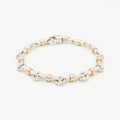 ヴィンテージ ティファニー ブライドル リンク ブレスレット シルバー 18K コンビ 1990's