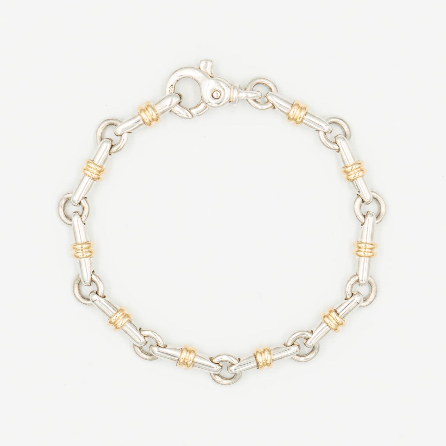 ヴィンテージ ティファニー ブライドル リンク ブレスレット シルバー 18K コンビ 1990's