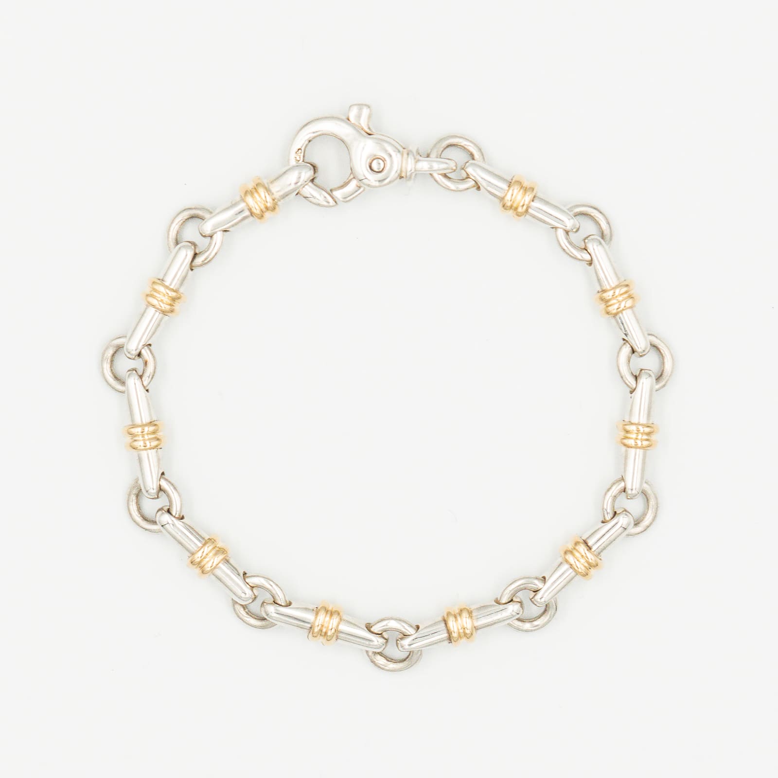 ヴィンテージ ティファニー ブライドル リンク ブレスレット シルバー 18K コンビ 1990's