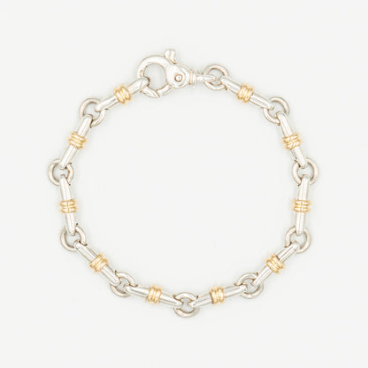 ヴィンテージ ティファニー ブライドル リンク ブレスレット シルバー 18K コンビ 1990's