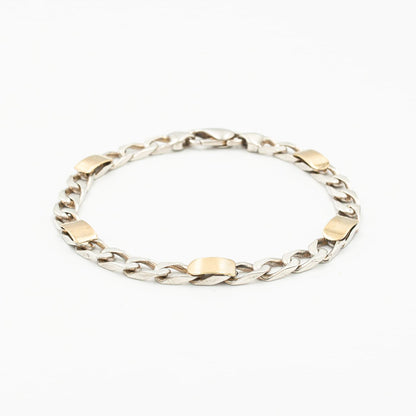 ヴィンテージ ティファニー フィガロチェーン ブレスレット シルバー 18K コンビ 1990's