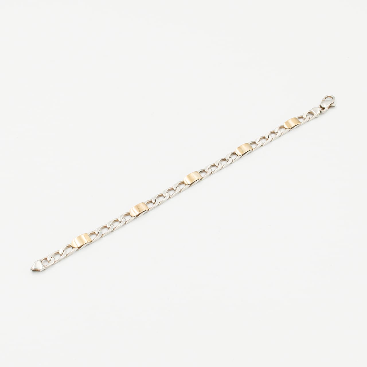 ヴィンテージ ティファニー フィガロチェーン ブレスレット シルバー 18K コンビ 1990's