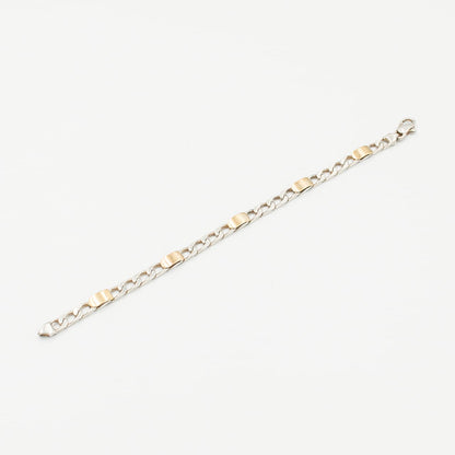 ヴィンテージ ティファニー フィガロチェーン ブレスレット シルバー 18K コンビ 1990's