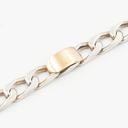 ヴィンテージ ティファニー フィガロチェーン ブレスレット シルバー 18K コンビ 1990's