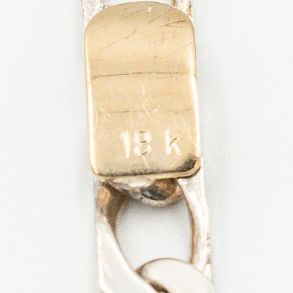ヴィンテージ ティファニー フィガロチェーン ブレスレット シルバー 18K コンビ 1990's 刻印