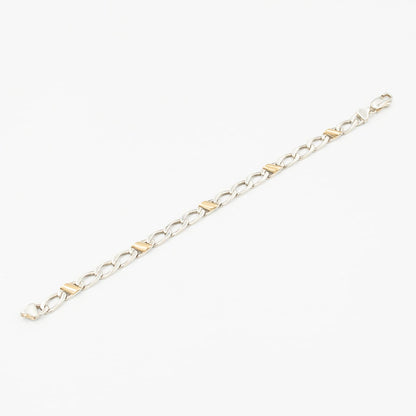 ヴィンテージ ティファニー フィガロチェーン ブレスレット シルバー 18K コンビ 1990's