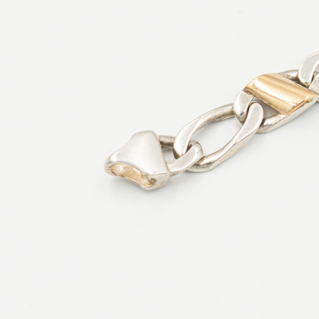 ヴィンテージ ティファニー フィガロチェーン ブレスレット シルバー 18K コンビ 1990's