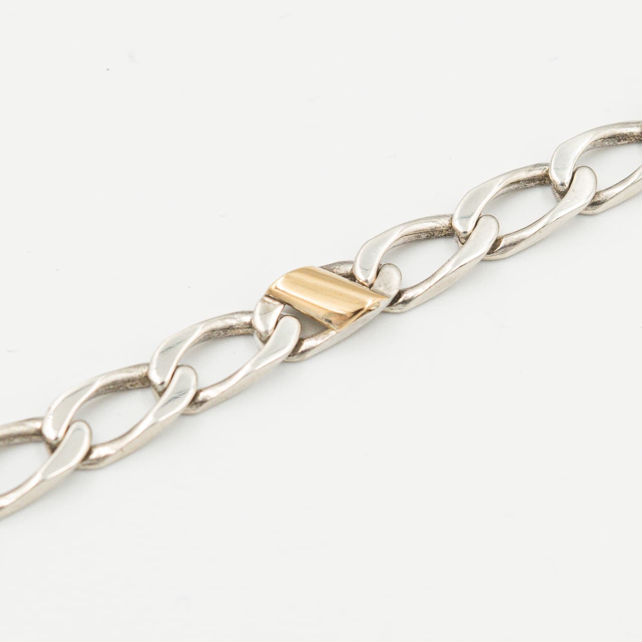 ヴィンテージ ティファニー フィガロチェーン ブレスレット シルバー 18K コンビ 1990's