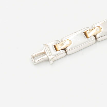 ヴィンテージ ティファニー Hリンク ブレスレット 19.2cm シルバー ゴールド コンビ