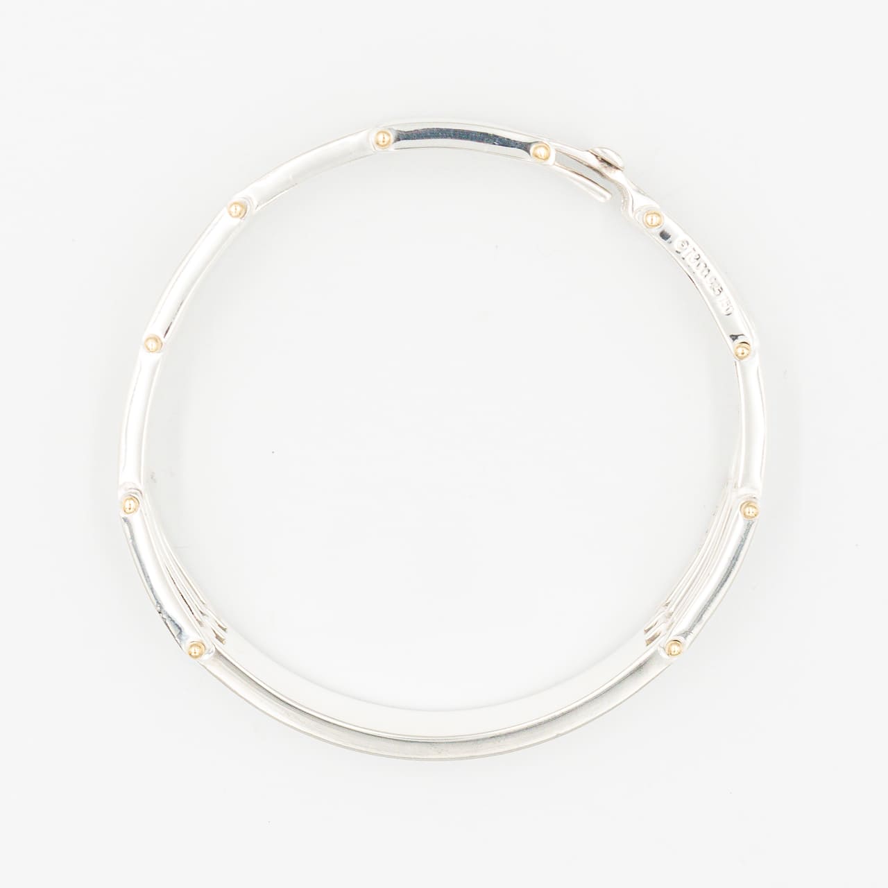 ヴィンテージ ティファニー ゲートリンク ID ブレスレット 21cm シルバー 18K コンビ 2000's