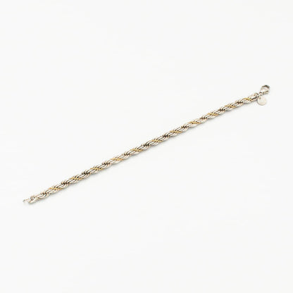 ヴィンテージ ティファニー シック ツイストロープ ブレスレット 18.5cm シルバー 18K コンビ 1990's