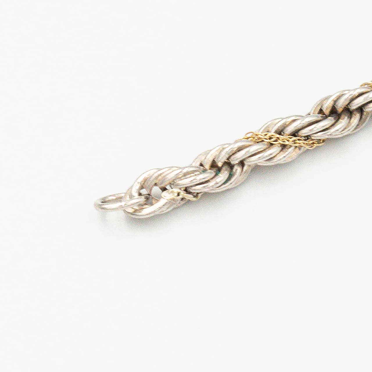 ヴィンテージ ティファニー シック ツイストロープ ブレスレット 18.5cm シルバー 18K コンビ 1990's