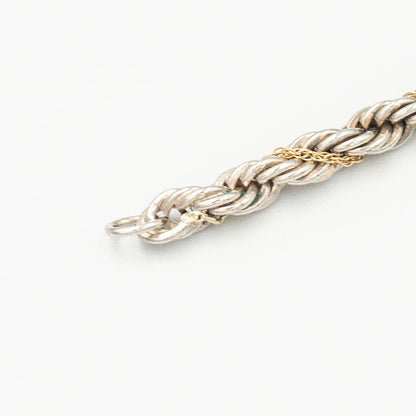 ヴィンテージ ティファニー シック ツイストロープ ブレスレット 18.5cm シルバー 18K コンビ 1990's