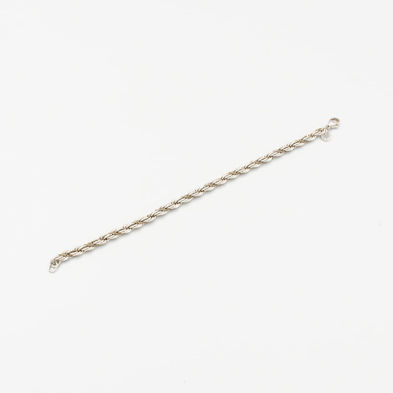 ヴィンテージ ティファニー シック ツイストロープ ブレスレット 18.7cm シルバー 18K コンビ 1990's