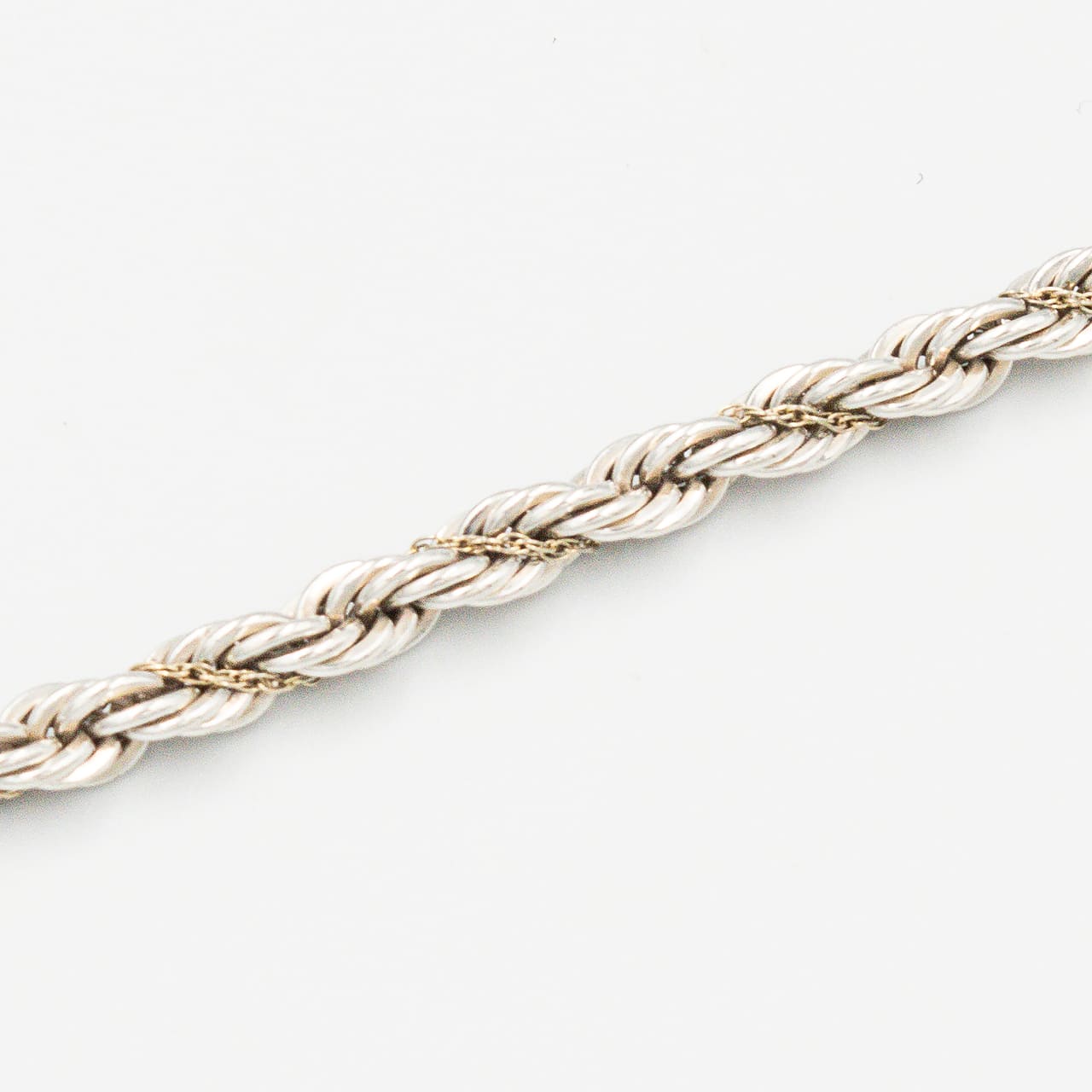 ヴィンテージ ティファニー シック ツイストロープ ブレスレット 18.7cm シルバー 18K コンビ 1990's
