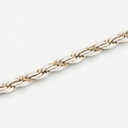 ヴィンテージ ティファニー シック ツイストロープ ブレスレット 18.7cm シルバー 18K コンビ 1990's