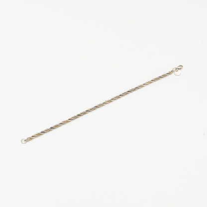ヴィンテージ ティファニー シン ツイストロープ ブレスレット 18.2cm シルバー 18K コンビ 1990's