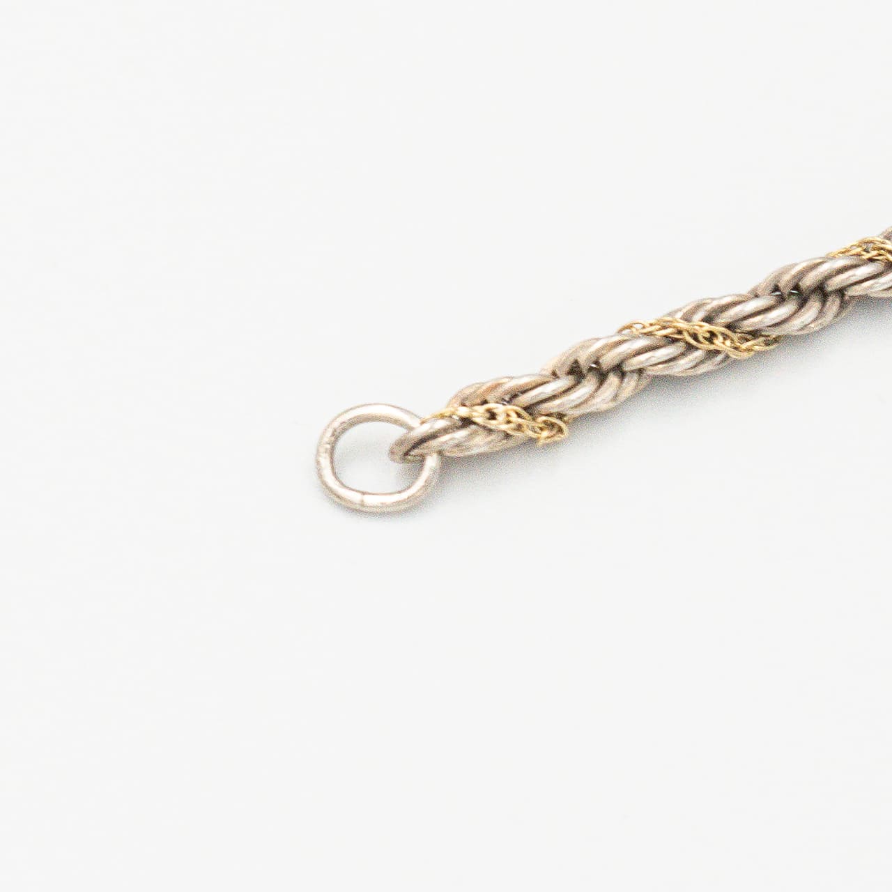 ヴィンテージ ティファニー シン ツイストロープ ブレスレット 18.2cm シルバー 18K コンビ 1990's