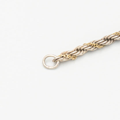 ヴィンテージ ティファニー シン ツイストロープ ブレスレット 18.2cm シルバー 18K コンビ 1990's