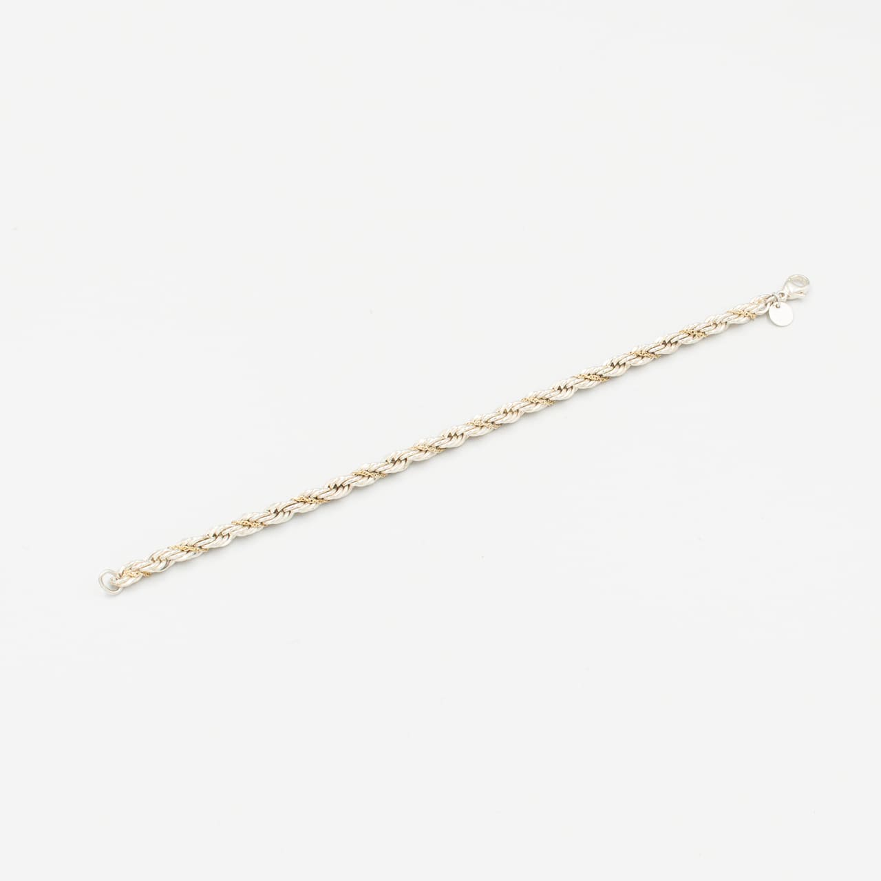 ヴィンテージ ティファニー シック ツイストロープ ブレスレット 18.9cm シルバー 18K コンビ 1990's