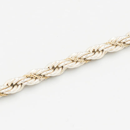 ヴィンテージ ティファニー シック ツイストロープ ブレスレット 18.9cm シルバー 18K コンビ 1990's