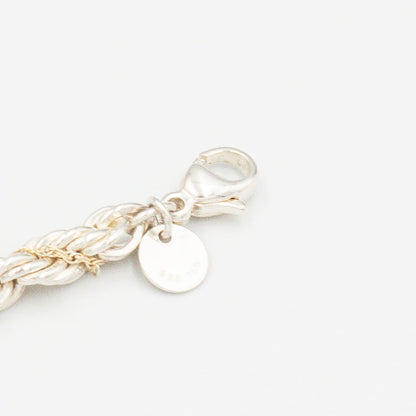 ヴィンテージ ティファニー シック ツイストロープ ブレスレット 18.9cm シルバー 18K コンビ 1990's