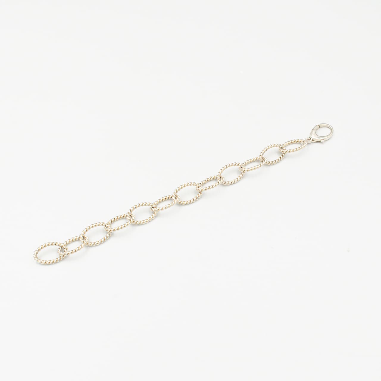 ティファニー ツイスト オーバル リンク ブレスレット 20.7cm シルバー