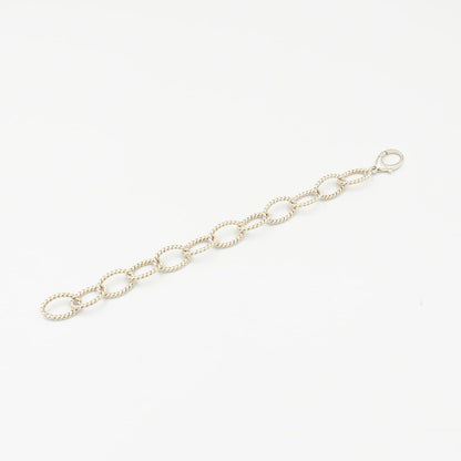 ティファニー ツイスト オーバル リンク ブレスレット 20.7cm シルバー
