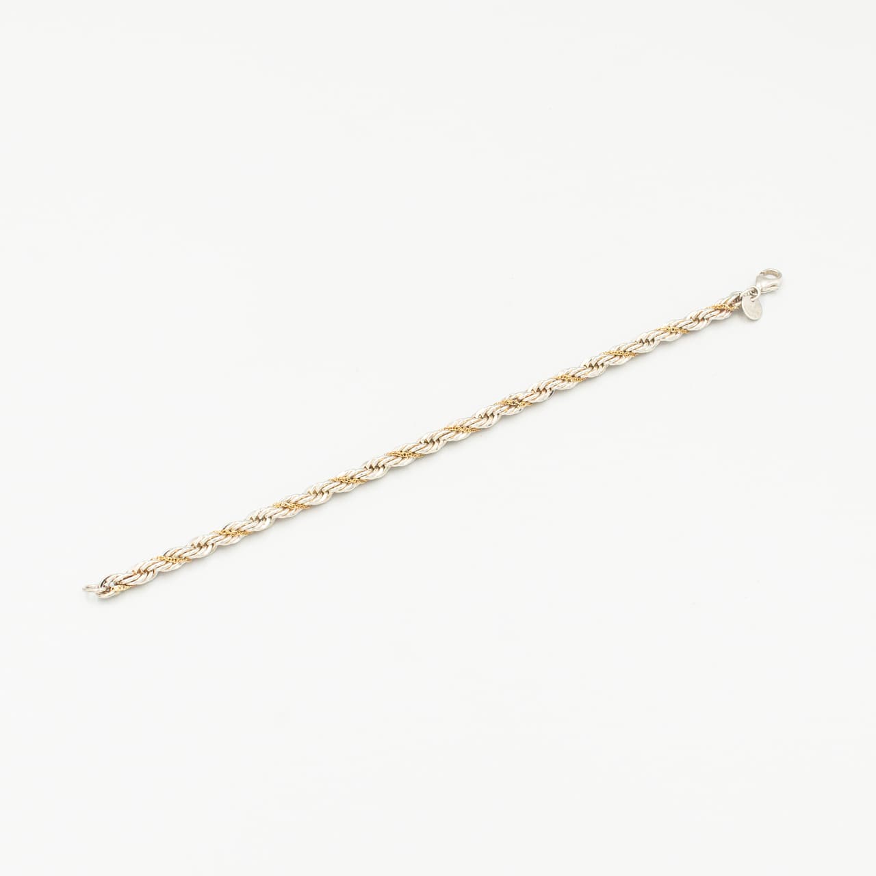 ヴィンテージ ティファニー シック ツイストロープ ブレスレット 18.7cm シルバー 18K コンビ 1990's