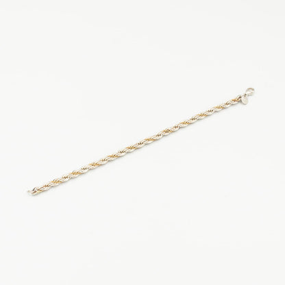 ヴィンテージ ティファニー シック ツイストロープ ブレスレット 18.7cm シルバー 18K コンビ 1990's