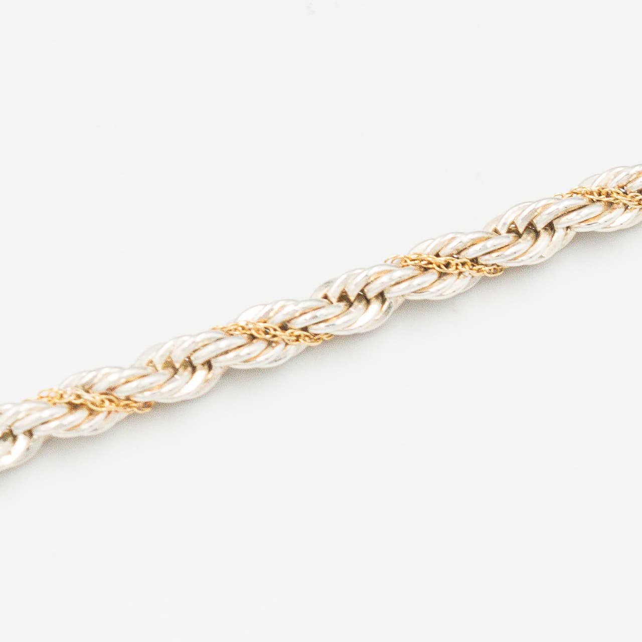 ヴィンテージ ティファニー シック ツイストロープ ブレスレット 18.7cm シルバー 18K コンビ 1990's
