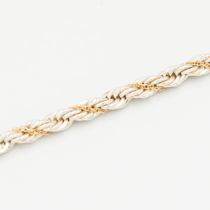 ヴィンテージ ティファニー シック ツイストロープ ブレスレット 18.7cm シルバー 18K コンビ 1990's