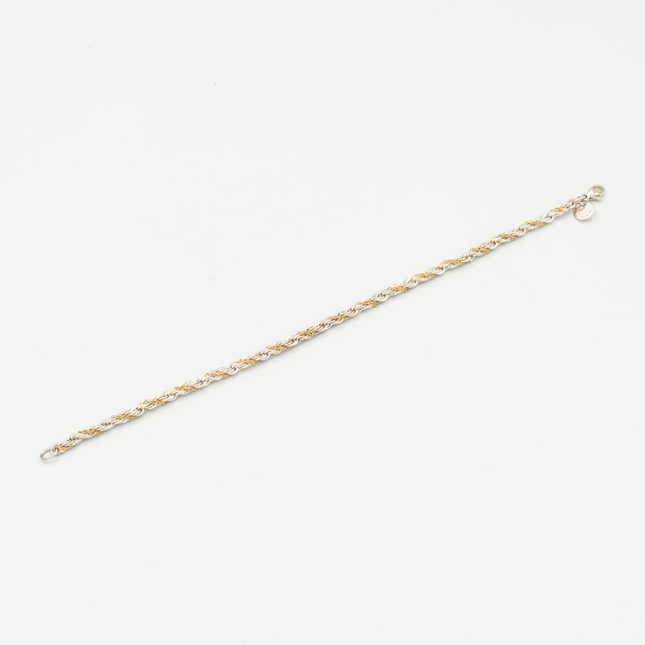 ヴィンテージ ティファニー シン ツイストロープ ブレスレット 18.4cm シルバー 18K コンビ 1990's