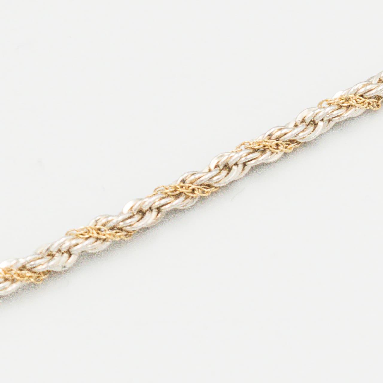 ヴィンテージ ティファニー シン ツイストロープ ブレスレット 18.4cm シルバー 18K コンビ 1990's