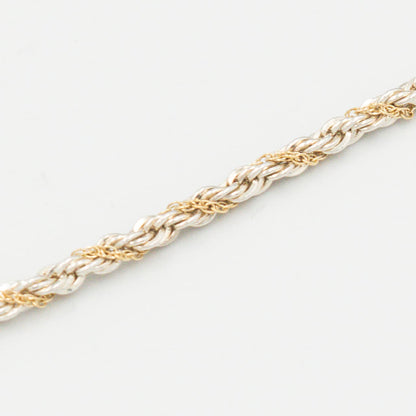 ヴィンテージ ティファニー シン ツイストロープ ブレスレット 18.4cm シルバー 18K コンビ 1990's