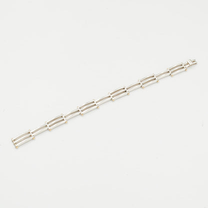 ティファニー ゲートリンク ブレスレット 20.5cm シルバー 18K コンビ 2000's