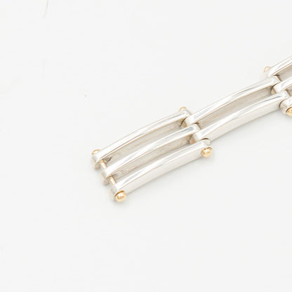 ティファニー ゲートリンク ブレスレット 20.5cm シルバー 18K コンビ 2000's
