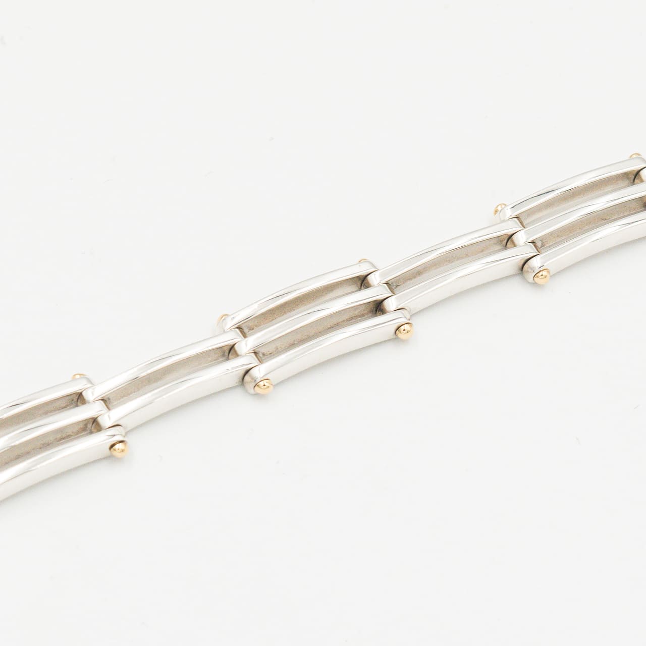 ティファニー ゲートリンク ブレスレット 20.5cm シルバー 18K コンビ 2000's