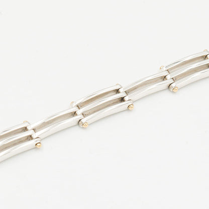 ティファニー ゲートリンク ブレスレット 20.5cm シルバー 18K コンビ 2000's