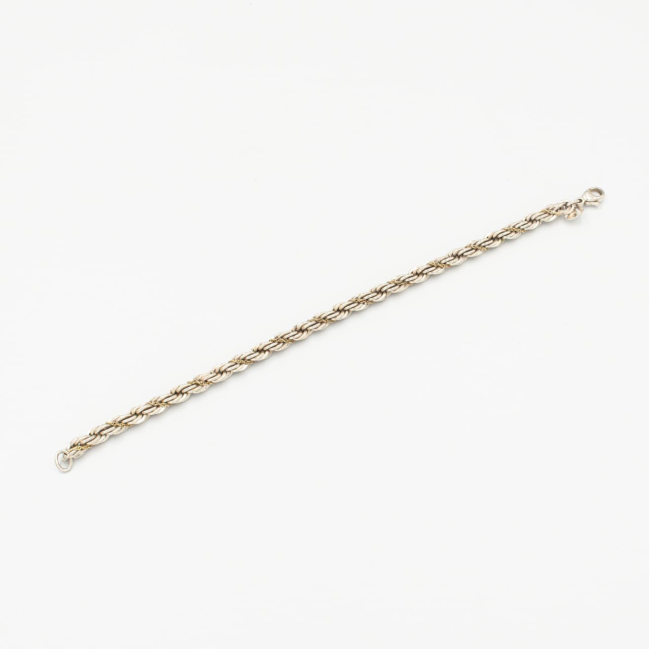 ヴィンテージ ティファニー シック ツイストロープ ブレスレット 18.7cm シルバー 18K コンビ 1990's