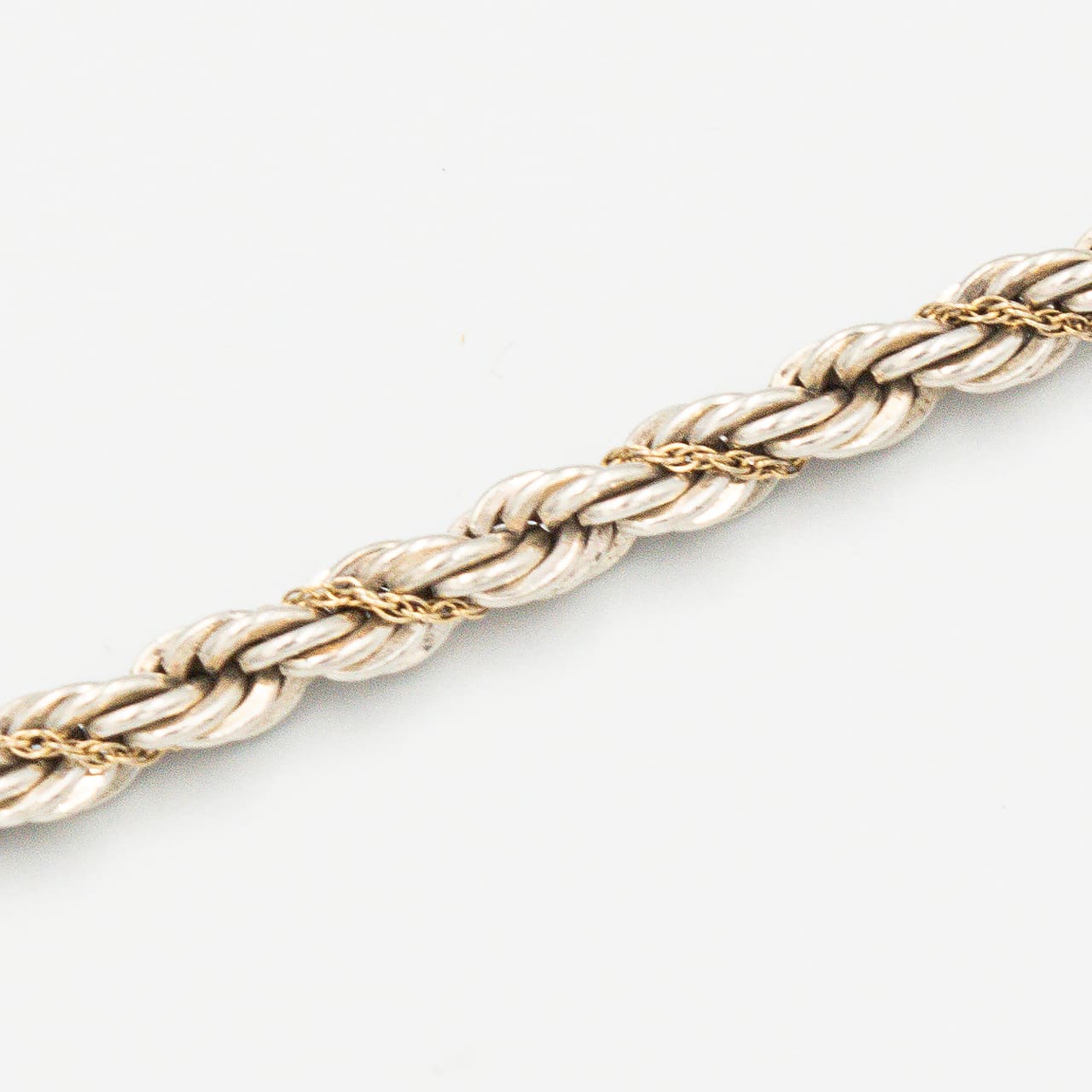 ヴィンテージ ティファニー シック ツイストロープ ブレスレット 18.7cm シルバー 18K コンビ 1990's