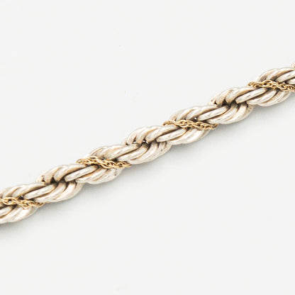 ヴィンテージ ティファニー シック ツイストロープ ブレスレット 18.7cm シルバー 18K コンビ 1990's